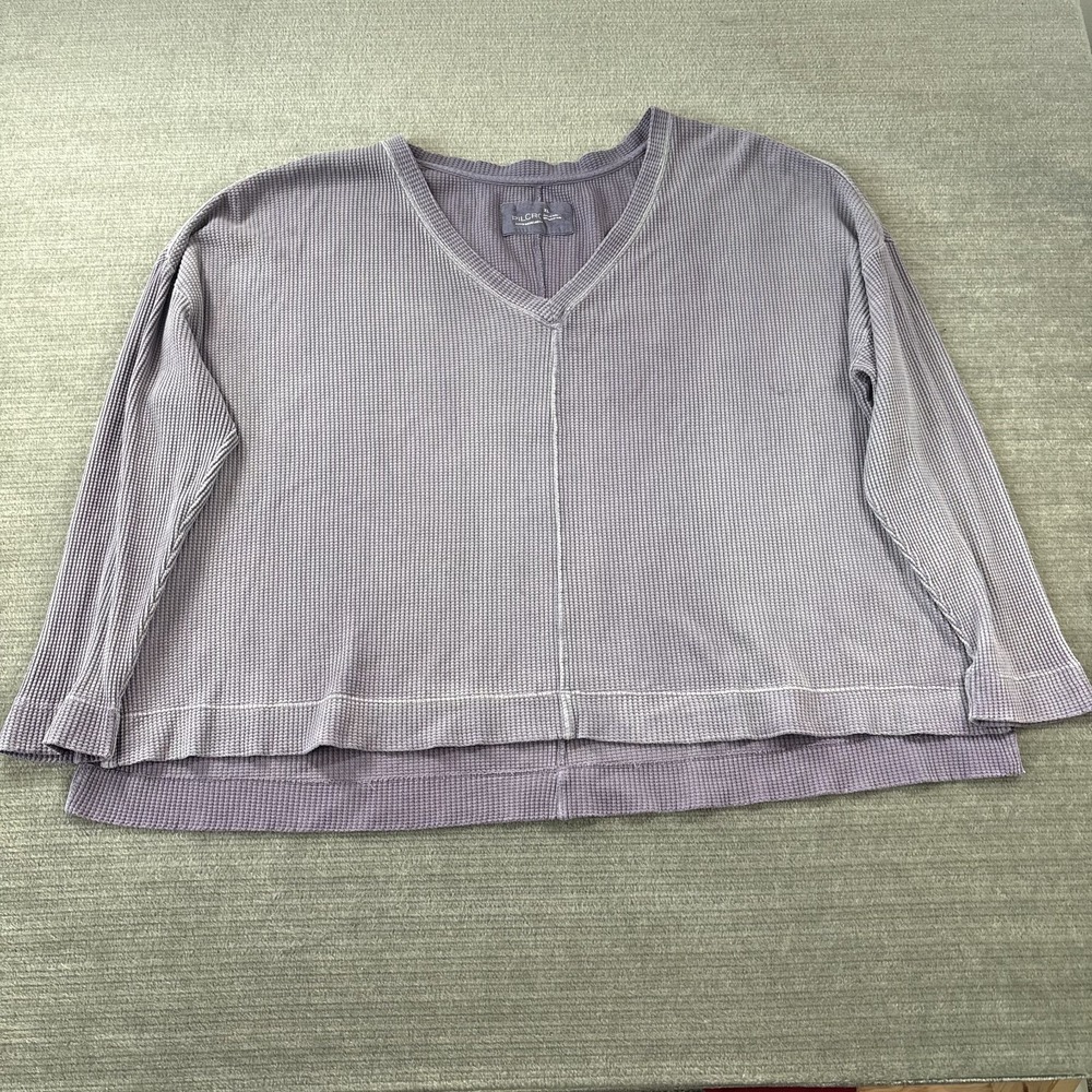 Anthropologie Pilcro Top Women XL Purple Thermal Oversized Casual Classic Boho